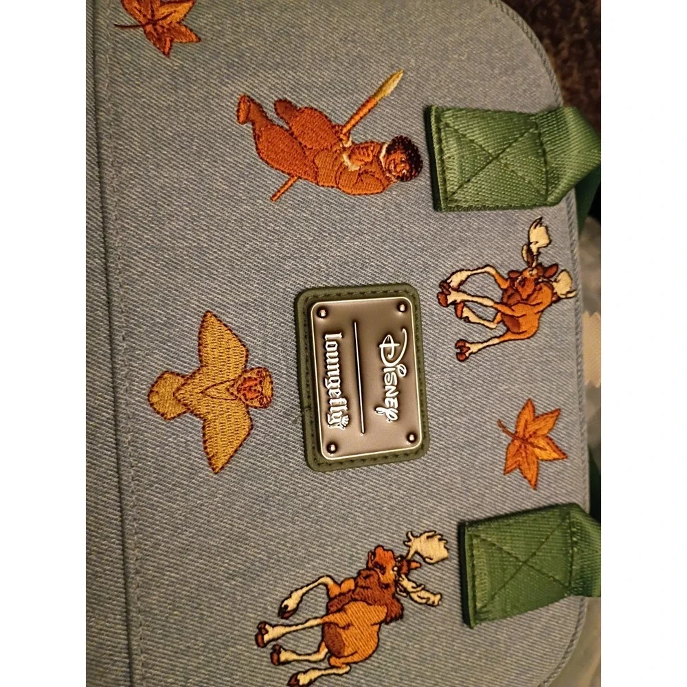 Loungefly Disney Brother Bear Embroidered Icons Denim Mini Backpack - NWT